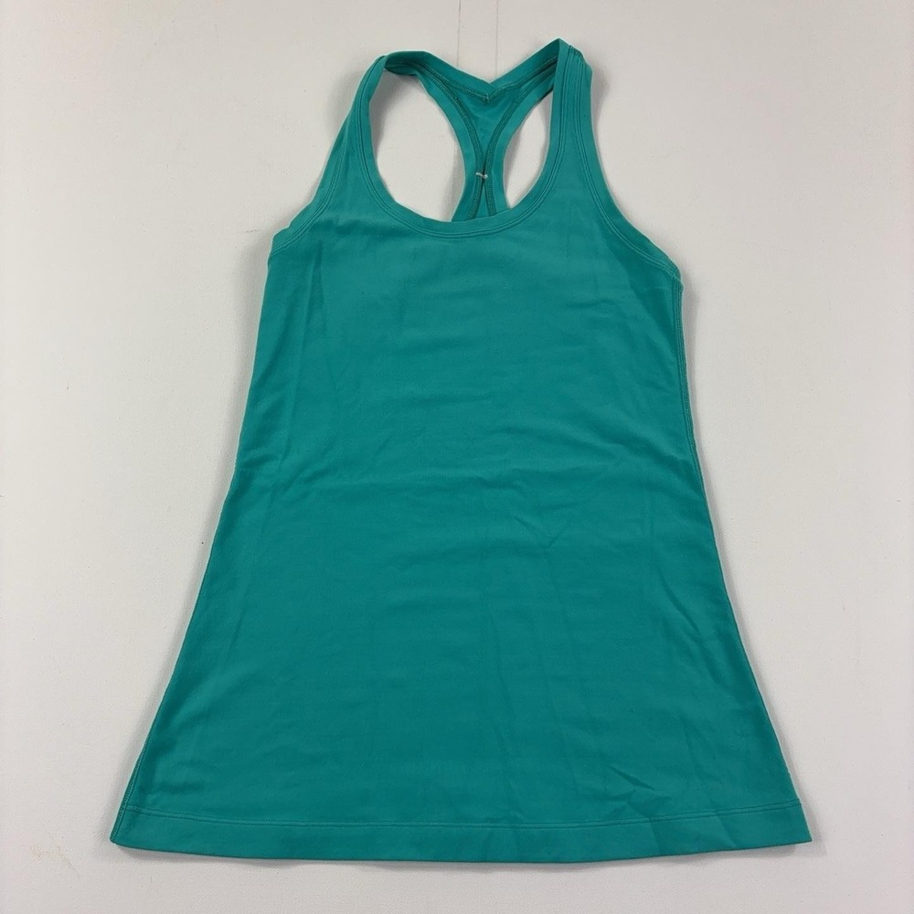 Lululemon Tank Top Womens Small Green Racerback Slim Fit Athletic Yoga Gym